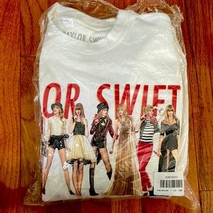 Size small. Red (Taylor's Version) Eras White Crewneck.